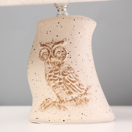 E14 40W Beige 20x20x32cm table lamp "Owl"-4