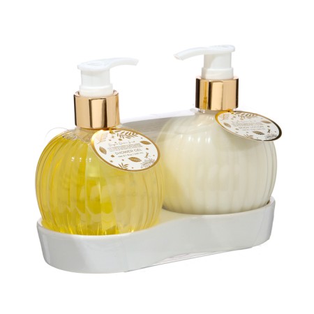 Gift set Elegant Golden Leaf: shower gel 240 ml, lotion 240 ml-1