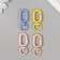 Carabiner Metal with a ring "Oval. Purvalum gloss" MIX 4x1.6 cm