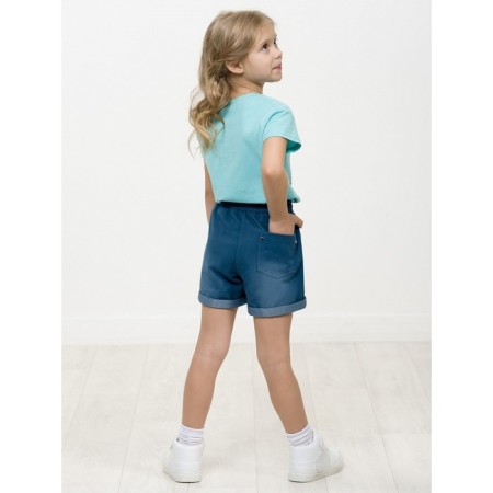 Шорты для девочек, рост 98 см, цвет джинс-2