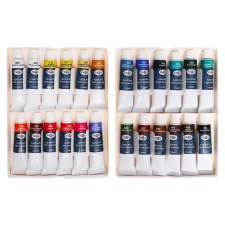 Oil art, set 24 colors x 18 ml, in tubes, gamma, "Studio", 2418018-1