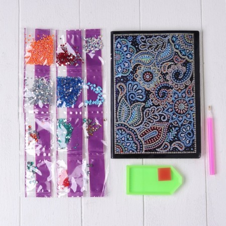 Diamond embroidery on a notebook "Indian pattern" 50 p.