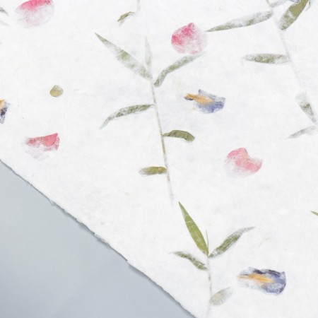 Handmade paper with flowers and herbs "Different Trade" 55x80 cm-1