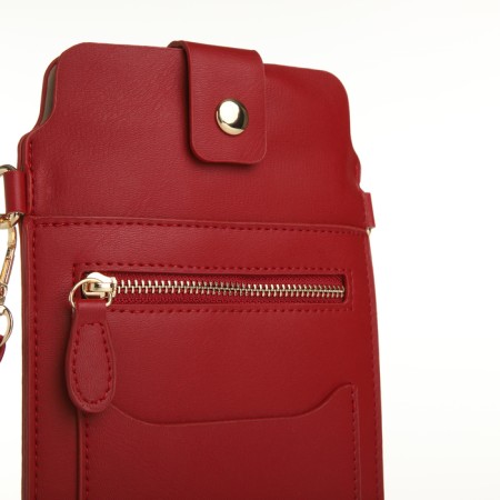 Female bag, cross-bodi, on the magnet, the color is red-3