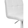 Barpered chair PASKAL Metal/Eco -leather, chrome/white 43x53x89 cm