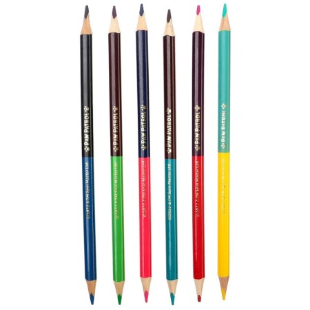 Color pencils, 12 colors, bilateral, puppy patrol-3