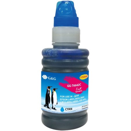Ink G&G GG-T6642C, for Epson L100/L110/L120/L130/L132/L210/L222, 100ML, Blue-1