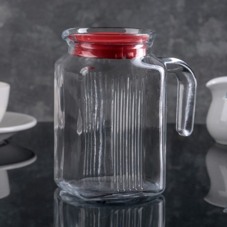 Glass Frig ", 600 ml, plastic red cover
