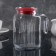 Glass Frig ", 600 ml, plastic red cover