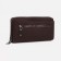 Male purse with lightning, department for bills, for cards, for coins, brown color