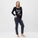 Homemade female set (jumper and trousers), dark blue color, size 52