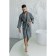 Tainted male bathrobe, size 48, gray color