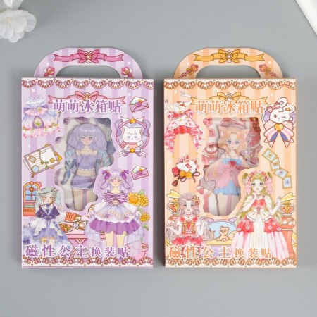 Sticker-game "Princess Outfits" MIX set 3 sheets, 2 dolls 16x11x2 cm