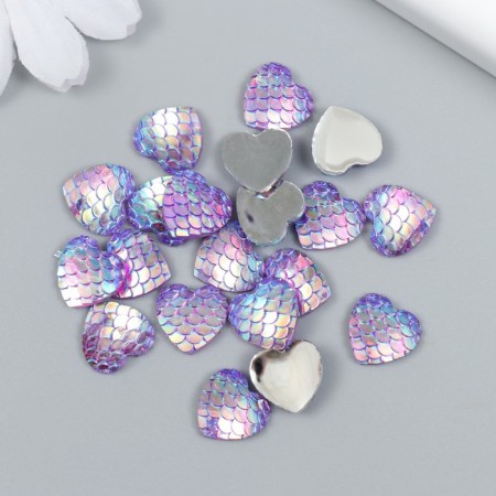 Decor for creativity Plastic "Scales Lilac - Heart" 1.2x1.2 cm-2