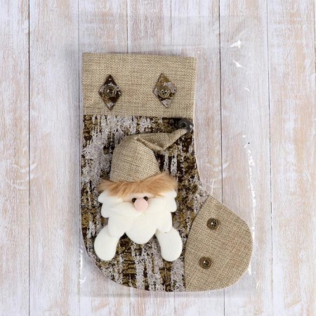 Nosok for gifts "Santa Claus, Birch" 18x24 cm, brown-2