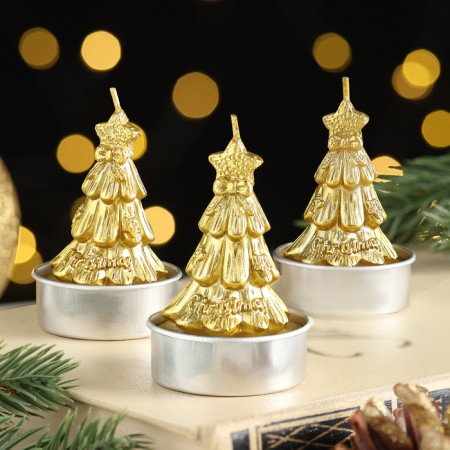Set of New Year's candles "Golden Christmas tree", 4 × 6 cm,-3