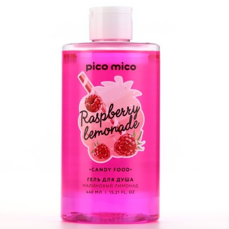 Shower gel, 440 ml, aroma of raspberry lemonade, Pico Mico-1
