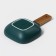 Porcelain dish for serving with a wooden handle Magistro, 15 × 15 cm, green color
