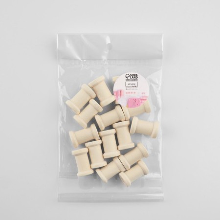 A set of wooden coils without a coating, 15 pcs, d = 1.5 × 2.3 cm-4