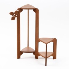 Standing Column for Flower Flower Flores 49x36x26 cm, nut color
