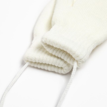 Mittens of two -layer Minaku "plain", col. White, rr 14 (4-5 years)-1