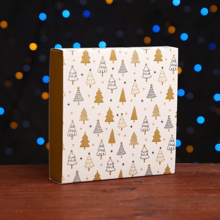 New Year. Box of 16 sweets, 17.7x17.7x3.8 cm, confectionery packaging-1