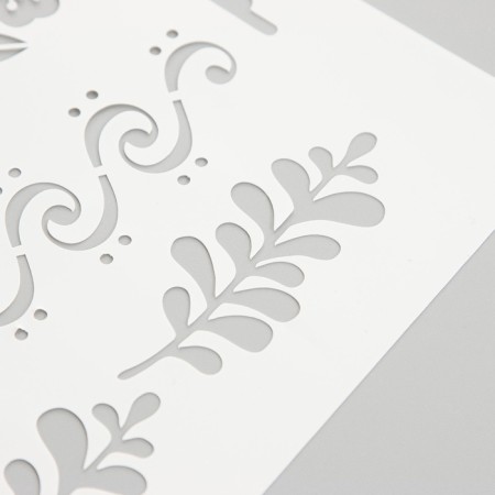 Plastic stencil "leaflets" 16x22 cm-4