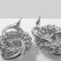 Metal Earrings "Congo-Crinker", Silver Color