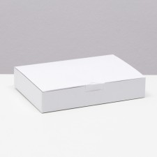 Castle box, white, 21 x 14.5 x 4 cm