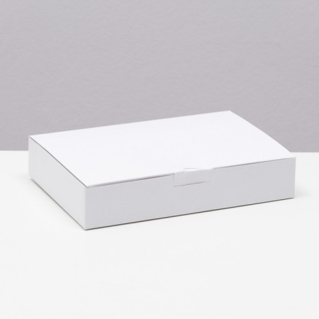 Castle box, white, 21 x 14.5 x 4 cm