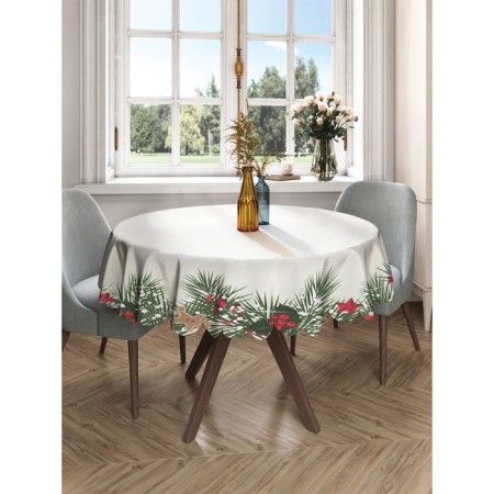 The tablecloth on the table "Bilateral Christmas design", Round, Saten, D = 150 cm-2