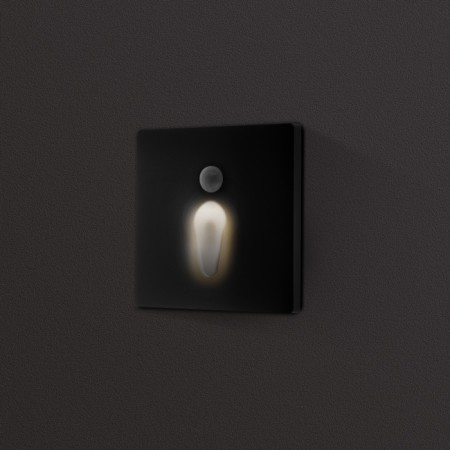 Built-in lamp for the stairs, NL-35, engine sensor, 1.5 W, 60 lm, 6500k, black-1