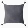 A set of decorative pillowcases Ethel with brushes, gray color, 45x45 cm - 2 pcs, polyester, velor