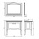 Mirror Comforty Pavia 100, white gloss, size 95x75 cm