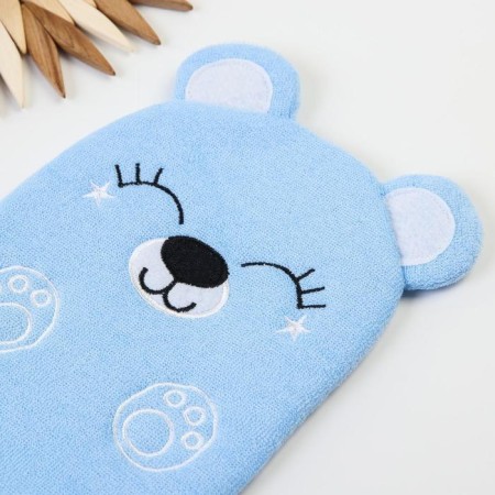 Baby washcloth for swimming "Bear", mittens, from Mahra-2