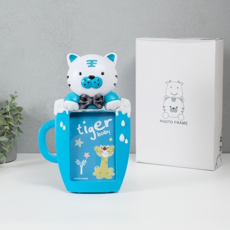 Photo frame plastic 16x11 cm "Tigerok in a cup" Blue 29.5x8x19.5 cm-9