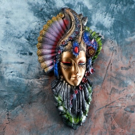 Venetian mask "Rubin" gold, 32cm mix-8