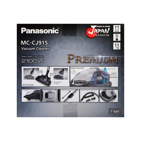 Vacuum cleaner Panasonic MC-CJ915W, bag, 2100 watts, 6 l, 63 dB, cord 5 m, white-19