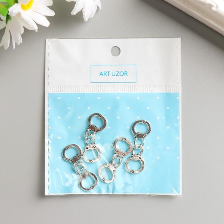 Decor for creativity Metal "handcuffs" silver 1.1x3 cm-2