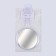 A mirror with a handle, bilateral, with an increase, D mirror surface 12.5 cm, the color is transparent