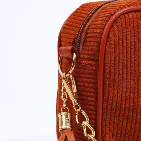 Bag Cross-Bodi with a zipper, the color is red-4