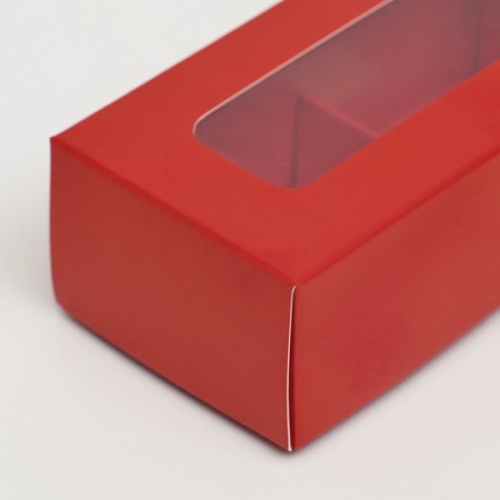 Folding box for 2 sweets, 10.5 x 5.5 x 3.5 cm, red-2