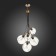 Suspended EVOLUCE lamp. Sle103103-06. Satturo. 6x60 watts, E27, 35x35 cm, golden color