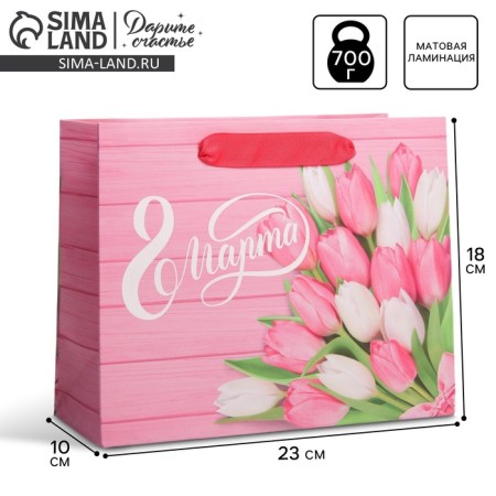 Package Gift Laminated Horizontal, Packaging, Women's Day, MS 23 x 18 x 10 cm