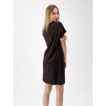 Night shirt female Love, size 48, black color-7