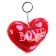 Soft toy "heart" with sequins, on a key fob, 10 cm, red-pink color