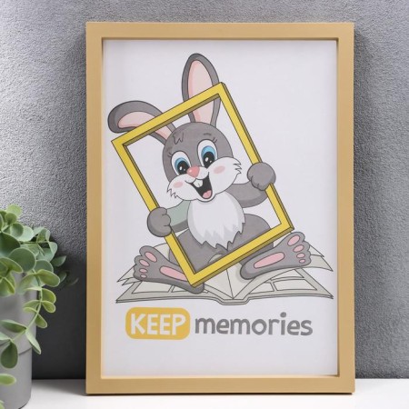 Photo frame plastic L-3 21x30 cm beige (plastic screen)