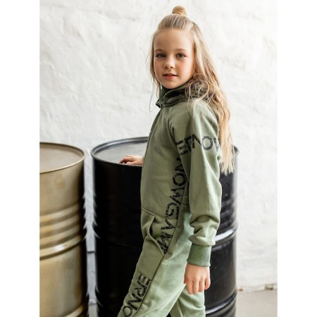 Overalls for the boy "Eleven", height 128 cm, khaki color-3