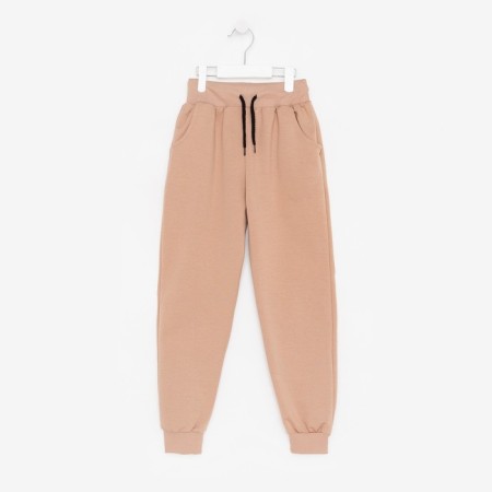 Kit for children (sweatshirt, trousers), black/beige color, height 146 cm-7