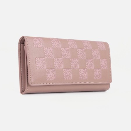 Women's wallet on magnets, pink color
